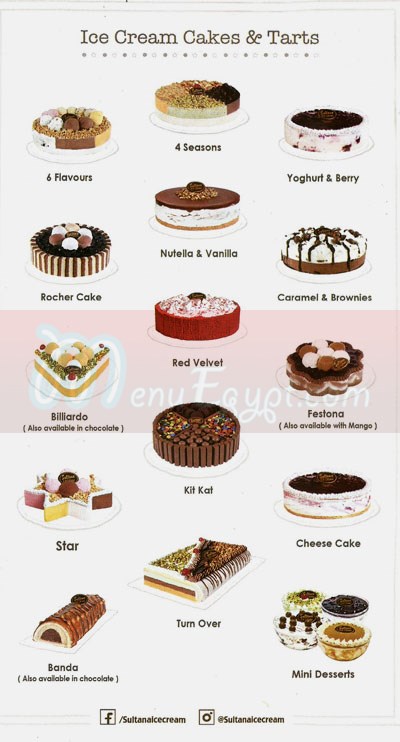 Sultana menu